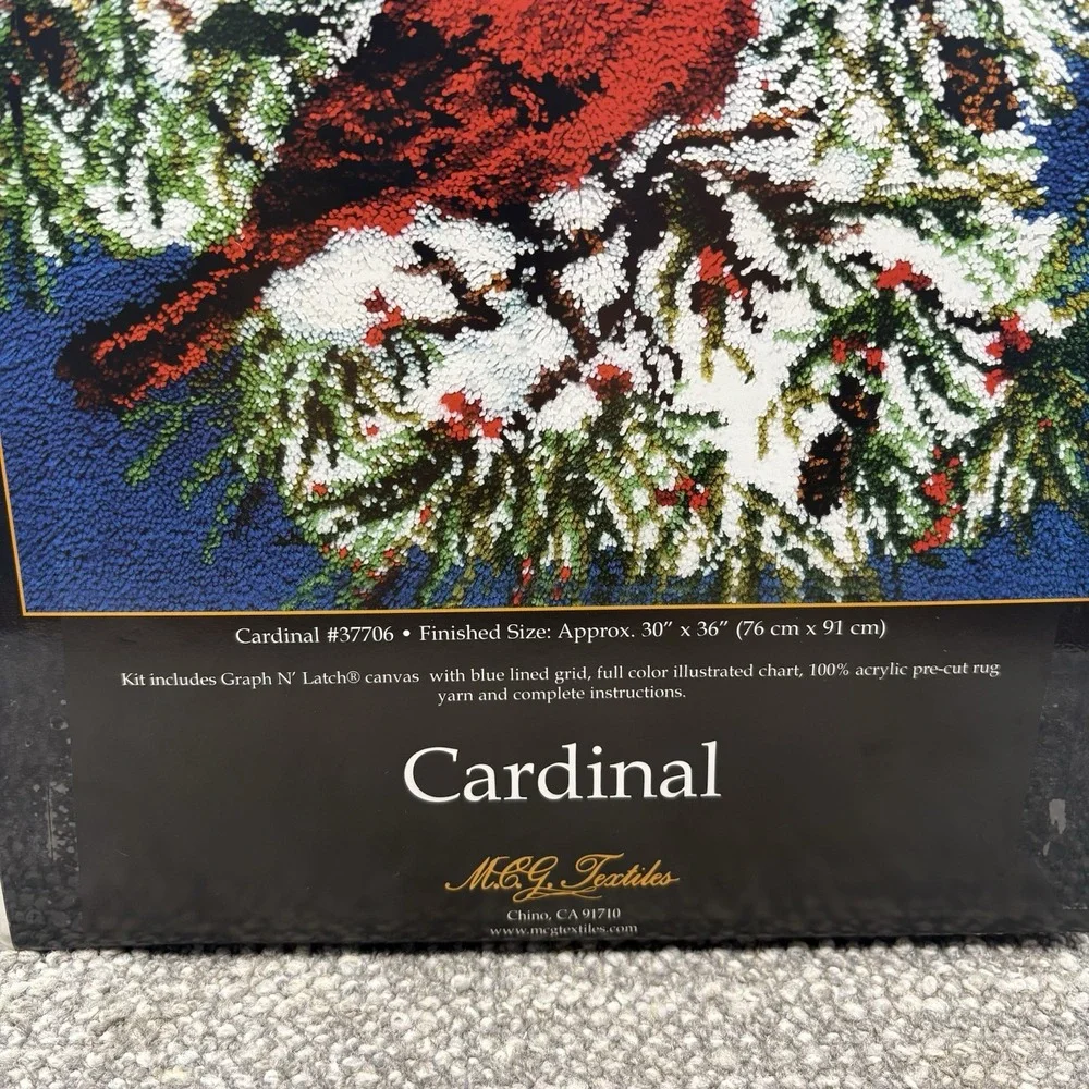 VTG Latch and Hook Kit Cardinal Kit 30 X 37 by MCJ Textiles NEW